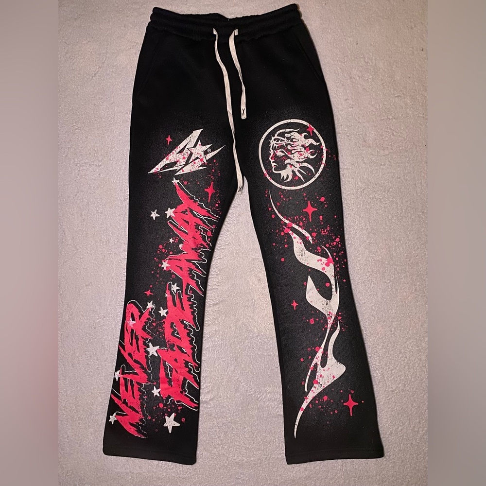 Men’s Black Graphic Joggers